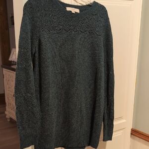 Loft Women's Teal Sweater